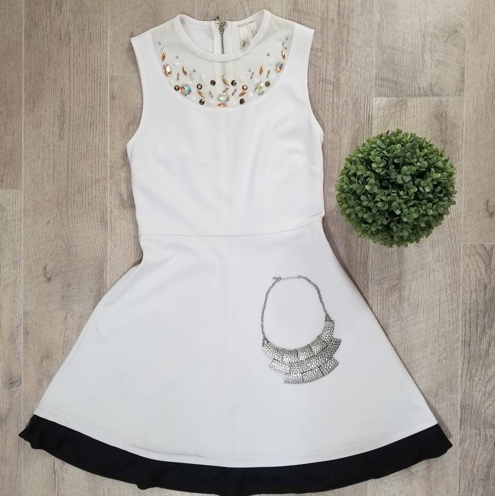 Embellished Collar Dress